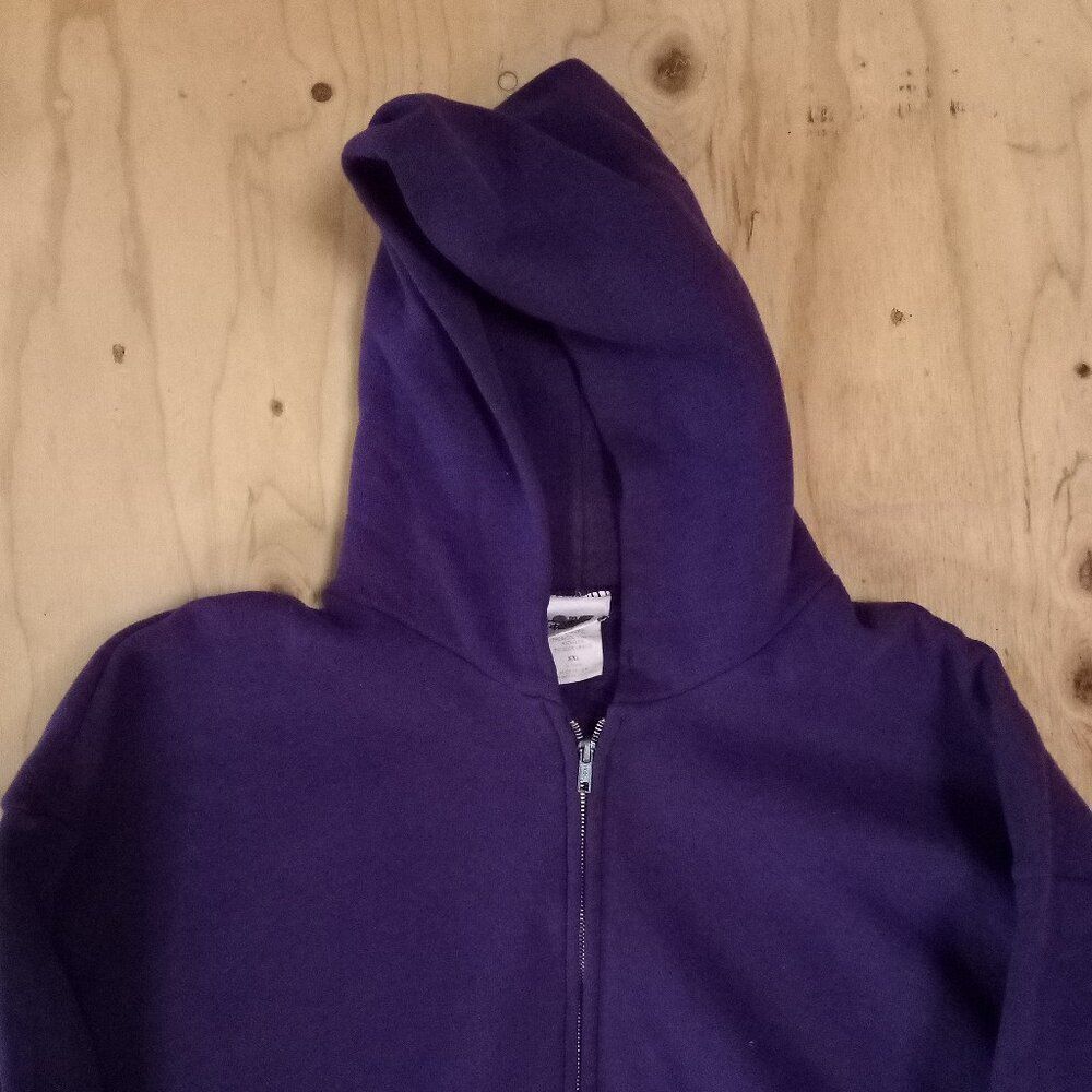 Vintage Disney Store Blank Zipper Hoodie Sweatshirt Purple